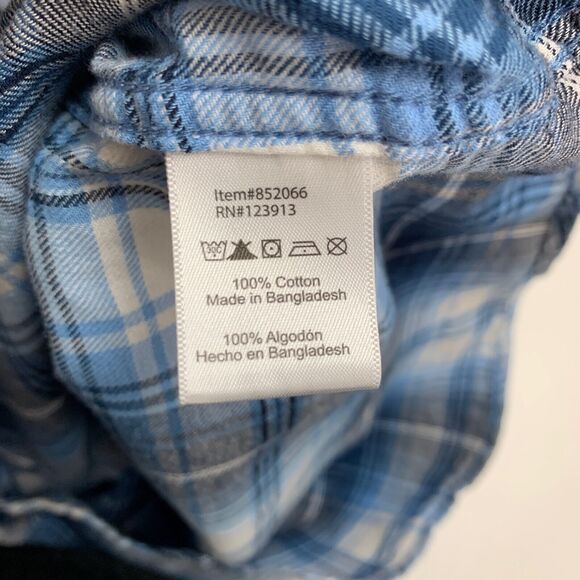 Jachs Girlfriend Shirt Women S Small Multi Plaid Flannel Snap Button Tab Sleeve - Picture 11 of 13